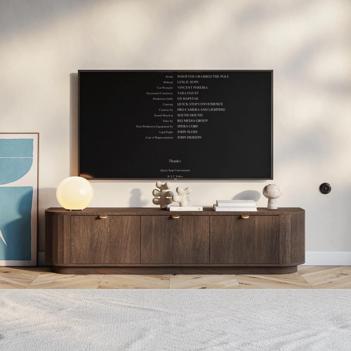 TV-LOWBOARD Coru 175 cm - Dunkelbraun, Holzwerkstoff/Metall (175.4/40.9/39.1cm) - Selsey