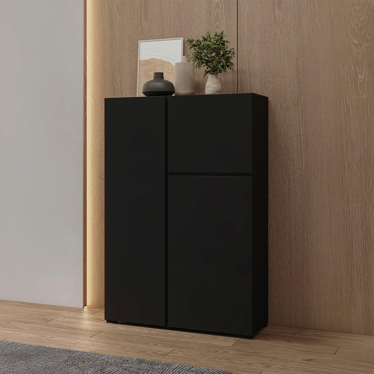 SIDEBOARD Maxis Schwarz - Schwarz, Holzwerkstoff (92/139/40cm) - Petits-meubles