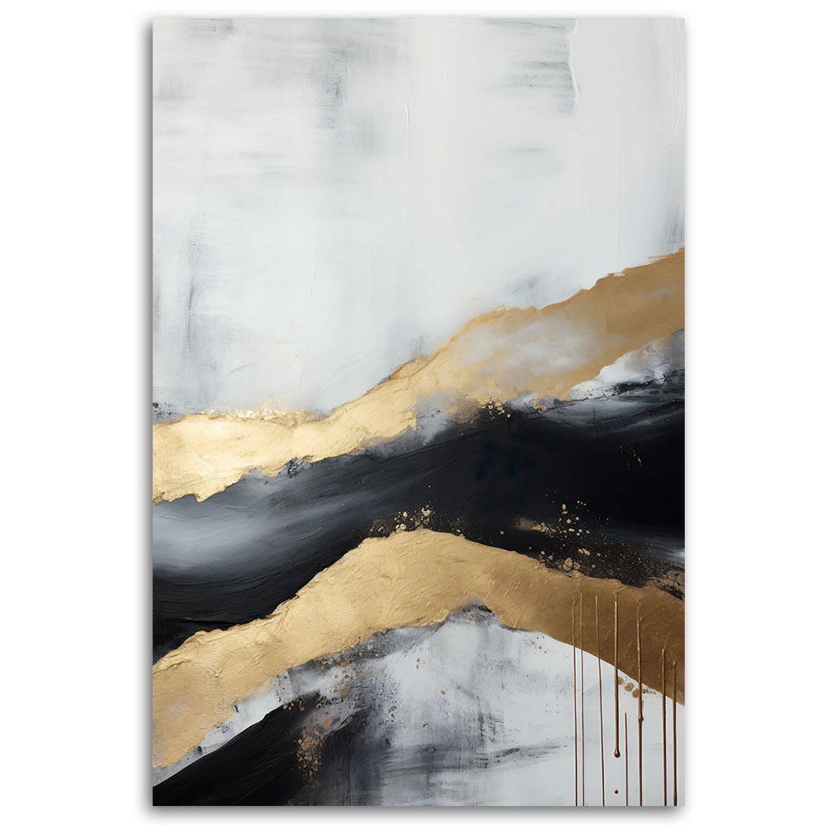 KUNSTDRUCK Gold 60/90 cm - Goldfarben, Textil (60/90cm) - KUNSTLOFT