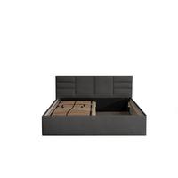 POLSTERBETT Madera Anthrazit 120 x 200 x 40 cm Stauraum unter der Liegefläche Mit hochwertiger Matratze H3 (bis 120 kg) und Lattenrost - Anthrazit, Textil (120/200cm) - Halmon Schlafkomfort Betten 