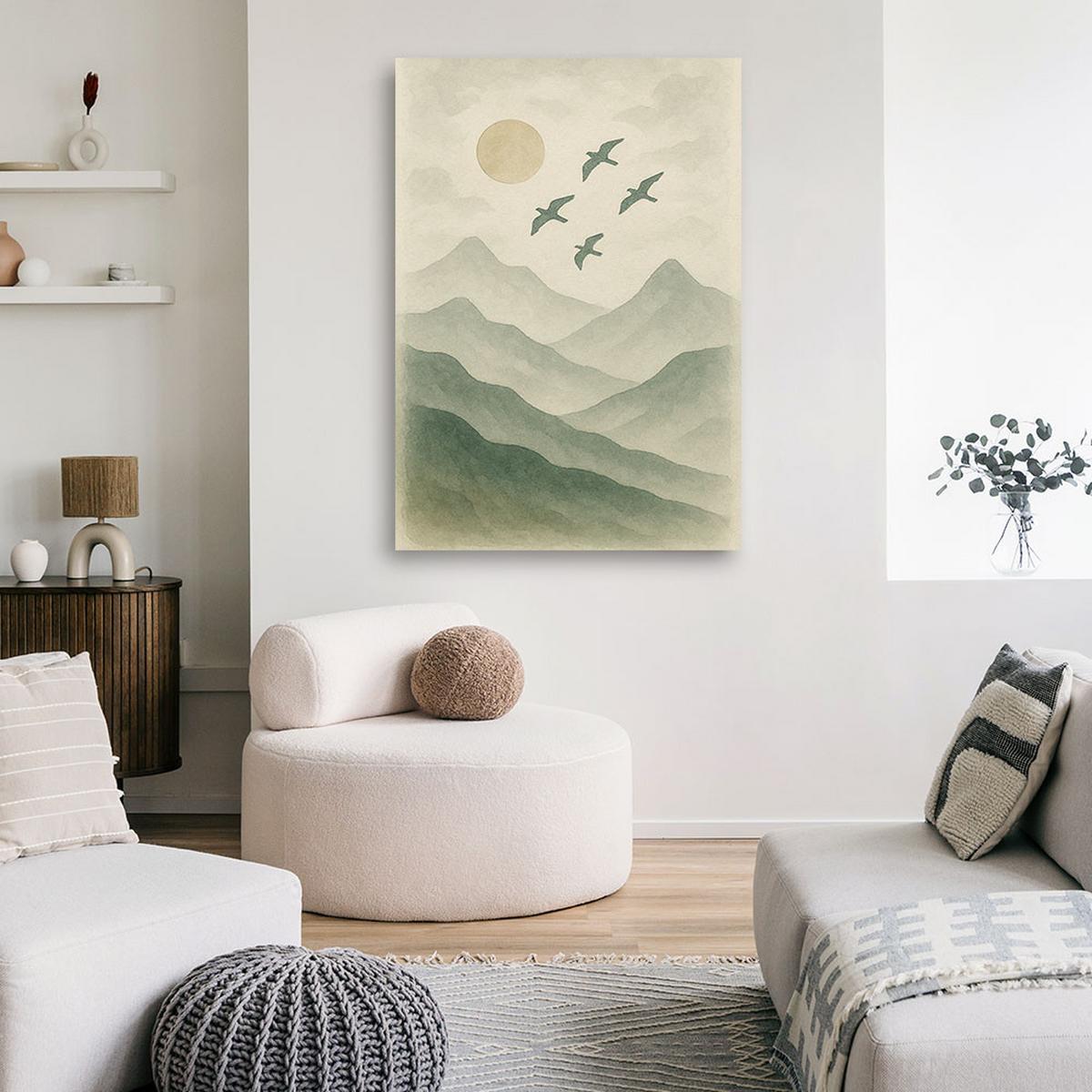 LEINWANDBILD Landschaften 60x90cm - Grün, Textil (60/90cm) - Feeby