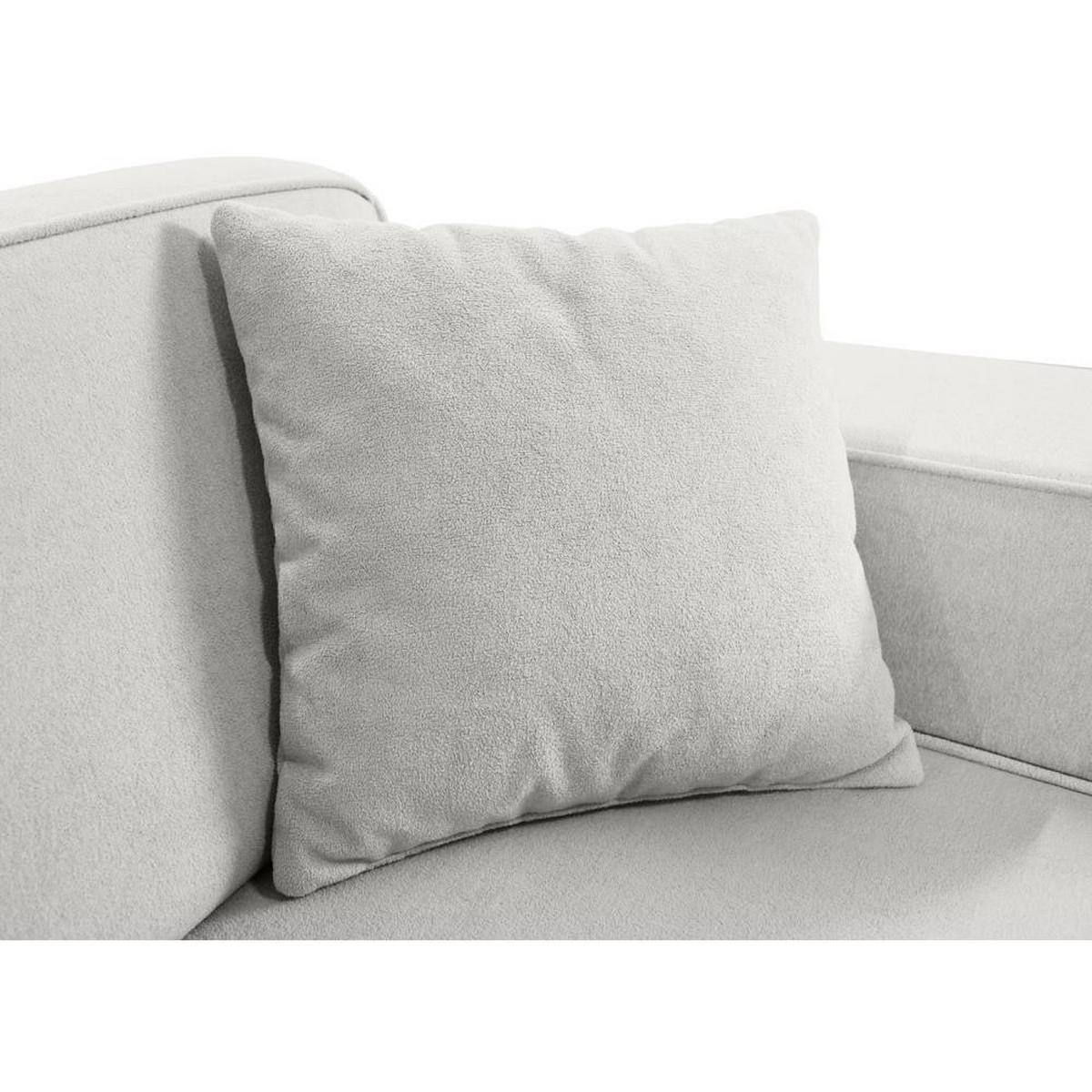 3-SITZER SOFA Pedro ohne Schlaffunktion hellbeige - Beige/Schwarz, Textil (215/75/88cm) - Beautysofa