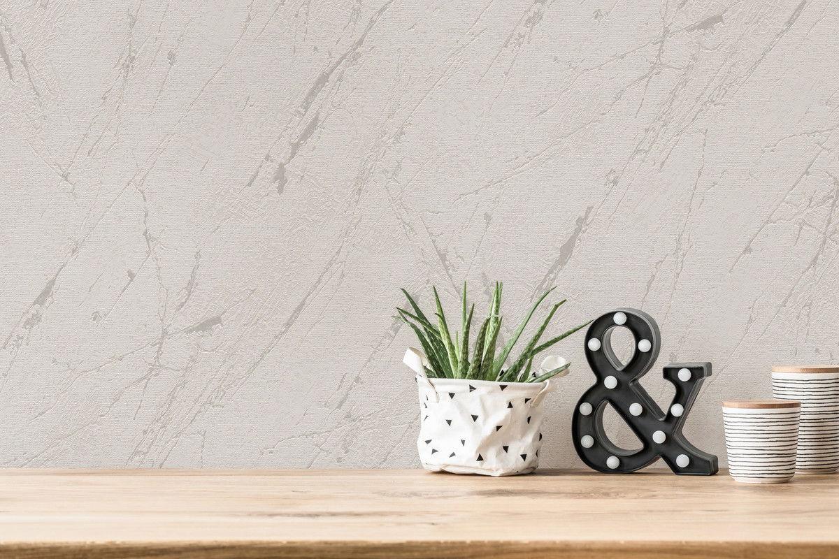 VLIESTAPETE Grau 53/1005 cm - Silberfarben, Textil (53/1cm) - KUNSTLOFT