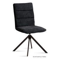 ESSZIMMERSTUHL drehbar (2er-Set) Dekava 47x92x60 Schwarz/Anthrazit - Anthrazit/Schwarz, Kunststoff (60/92/47cm) - 58aufmkessel