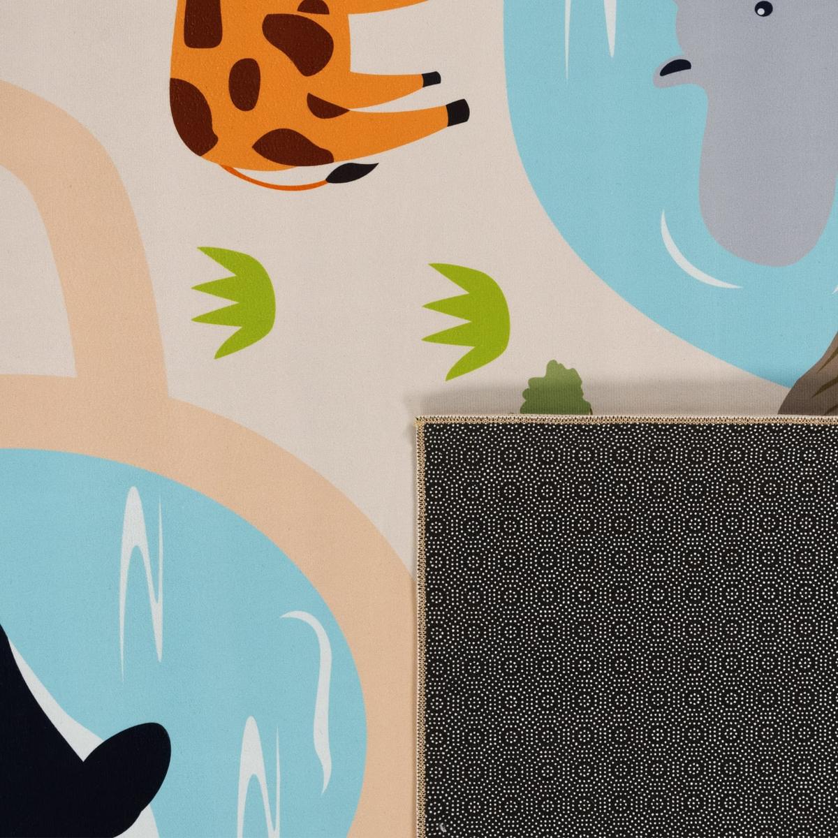 KINDERTEPPICH Waschbar, mit Safari‑Straßen‑Muster, Mehrfarbig, 200 x 290 cm - Multicolor, Textil (290/200cm) - KADIMA DESIGN
