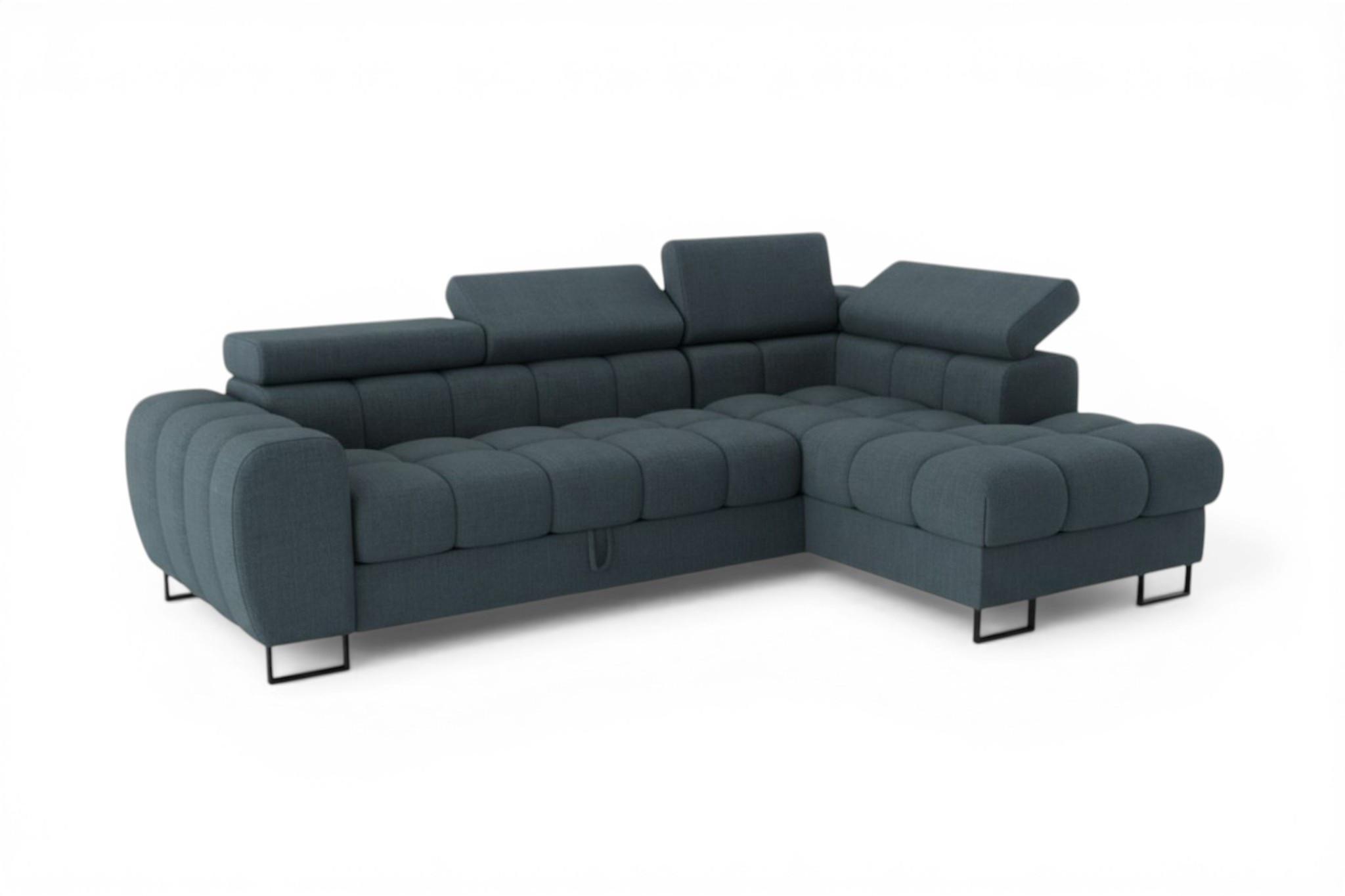 ECKSOFA Bastien Mit Schlaffunktion - Anthrazit, Holzwerkstoff/Textil (260/170cm) - Fun Möbel