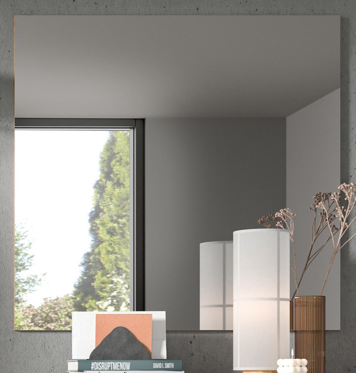 SPIEGEL in Evoke Eiche, Wandspiegel rahmenlos - Eichefarben, Glas/Holzwerkstoff (90/87/2cm) - Inn.Furn