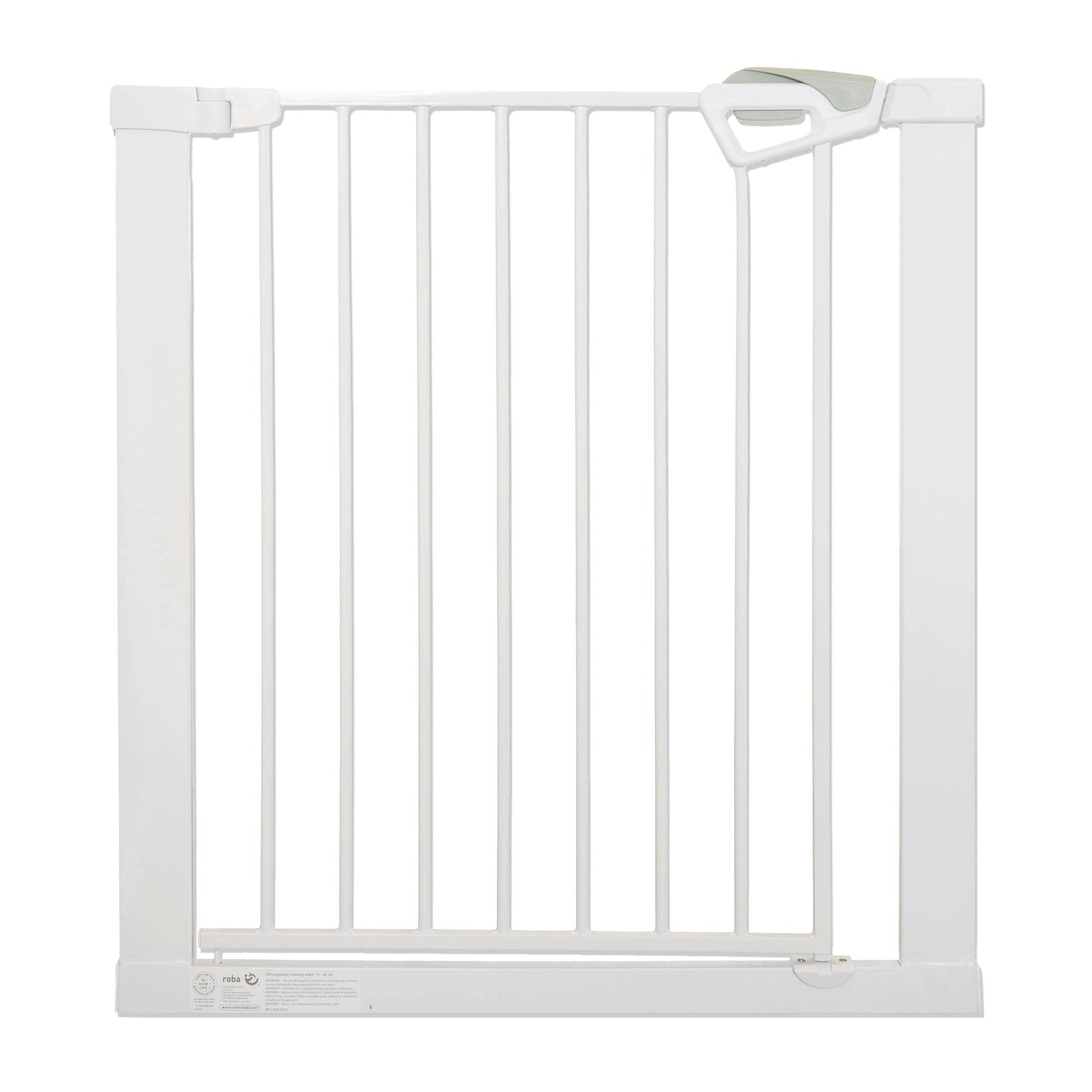 TÜRSCHUTZGITTER easySafe+ zum Klemmen - 75 - 82 cm - Weiß, Metall (82/5cm) - Roba