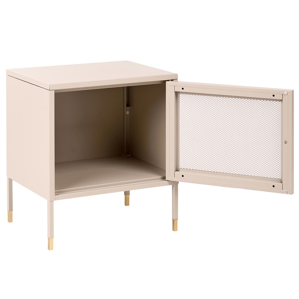 NACHTTISCH Metall Beige Ossett - Beige/Goldfarben, Metall - Beliani