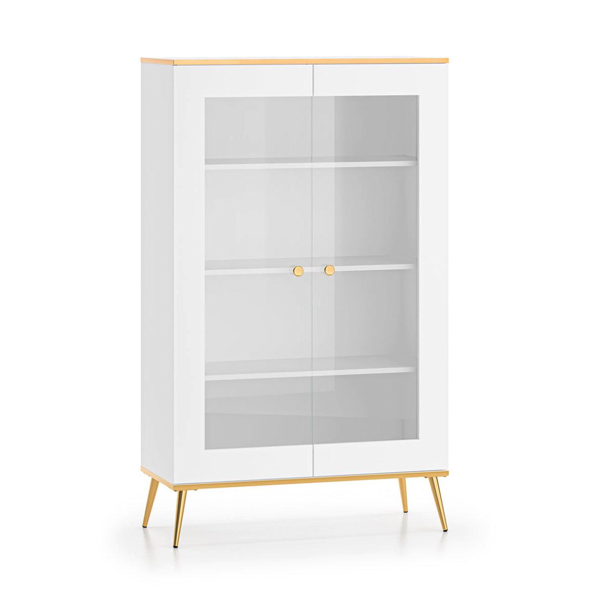 GESCHIRRSCHRANK Zora Weiß - Weiß, Holzwerkstoff (92/152/40cm) - Petits-meubles