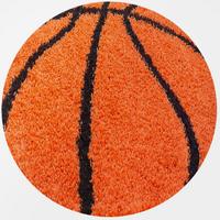 SPIELTEPPICH MATREI in Orange, mit Basketball-Motiv, Ø 120 cm - Orange, Textil (120/120cm) - KADIMA DESIGN