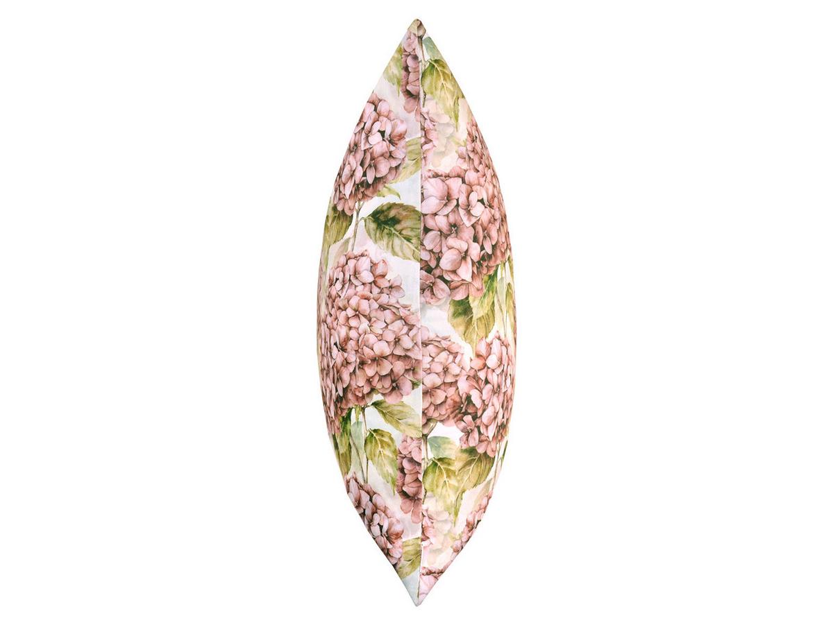 KISSENHÜLLE Landlust-Hortensie burgundy-rose 60/60 cm - Hellrosa/Dunkelrosa, Textil (60/60cm) - beties Heimtextil