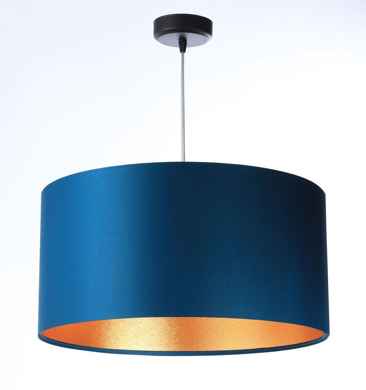 HÄNGELEUCHTE Gold 50/25 cm - Türkis/Goldfarben, Kunststoff (50/0.8/25cm) - ONZENO