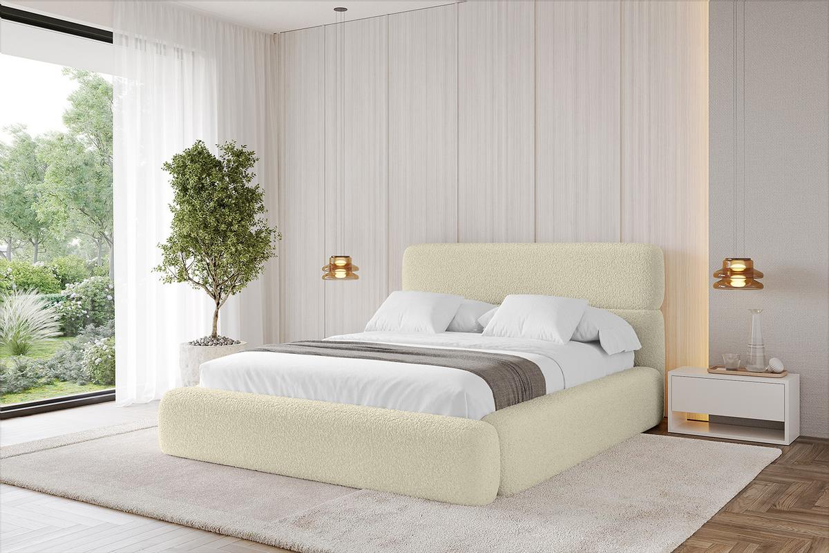 POLSTERBETT mit Bettkasten und Lattenrost, Boxbett ohne Matratze - ENORA 180x200 Beige - Taupe, Holzwerkstoff/Textil (180/200cm) - ALTDECOR