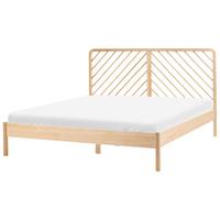 BETT mit Lattenrost 180/200 cm Kiefernholz Hellbraun Sephos - Hellbraun, Holz (180/200cm) - Beliani