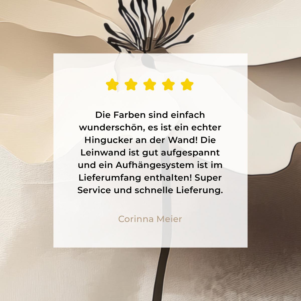 LEINWANDBILD Blume - Beige - Farbe - Schatten Wandbild Wohnzimmer 60x80 cm - Creme, Textil (60/80cm) - MuchoWow