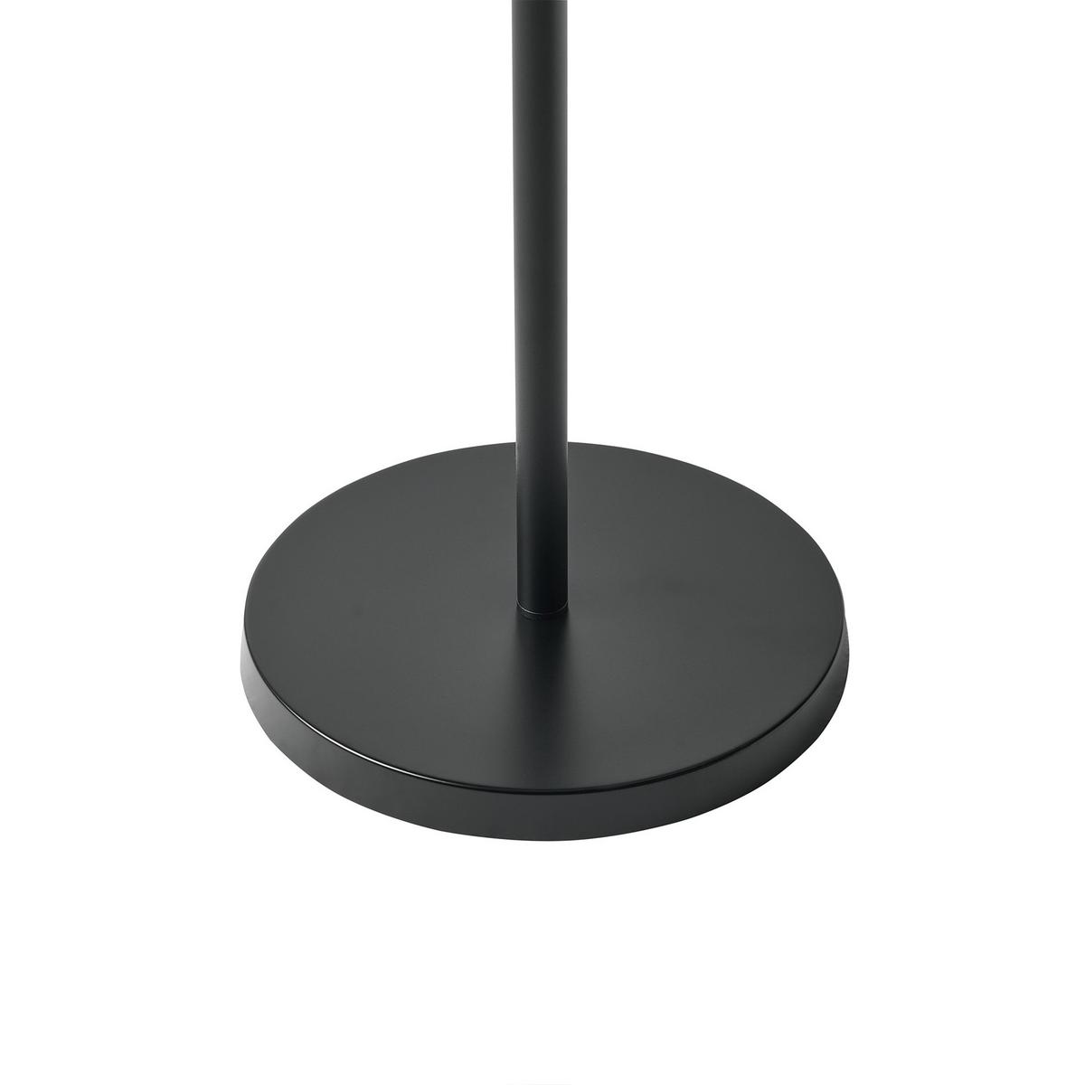 LED-STEHLEUCHTE Weiß/Schwarz Fonesca - Schwarz/Weiß, Kunststoff (30/30/150cm) - Beliani