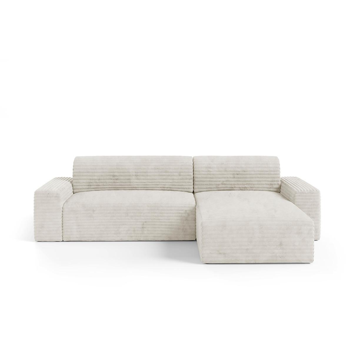 ECKSOFA Fabio 3 Sitzplätze Weiß - Weiß, Holz (260/102cm) - Petits-meubles