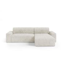 ECKSOFA Fabio 3 Sitzplätze Weiß - Weiß, Holz (260/102cm) - Petits-meubles