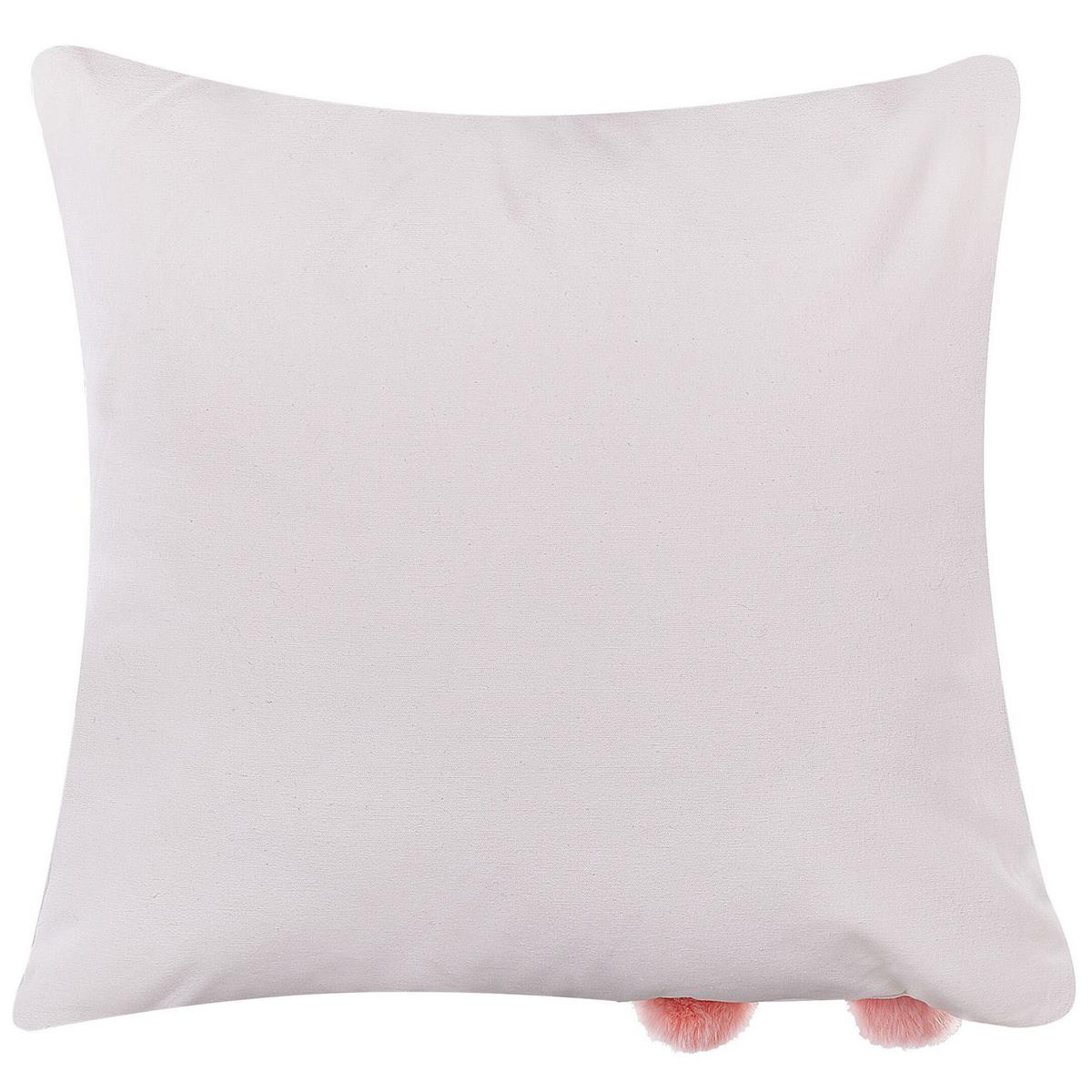 DEKOKISSEN 2er-Set Weiß 45/45 cm Phlox - Weiß, Naturmaterialien/Textil (45/45cm) - Beliani