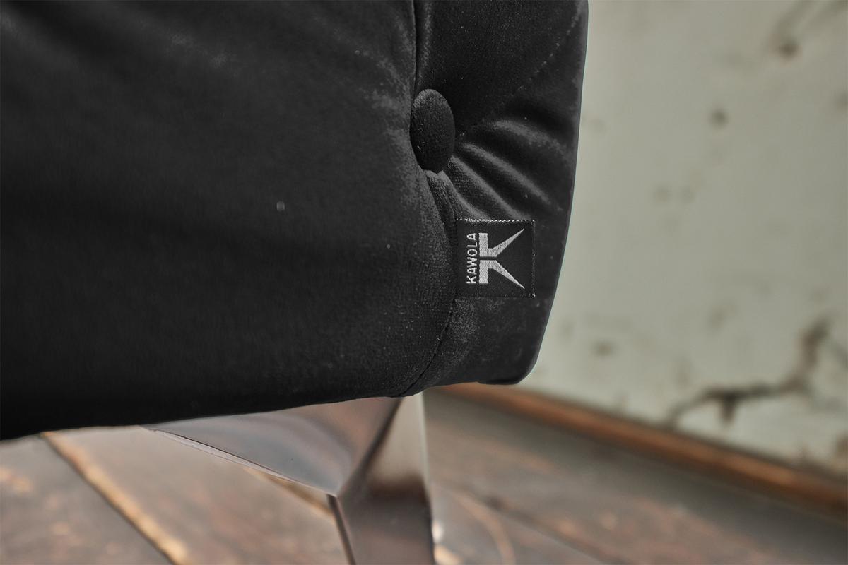CHESTERFIELD-SESSEL NARLA Schwarz Velvet - Silberfarben/Schwarz, Textil/Metall (120/71/87cm) - KAWOLA