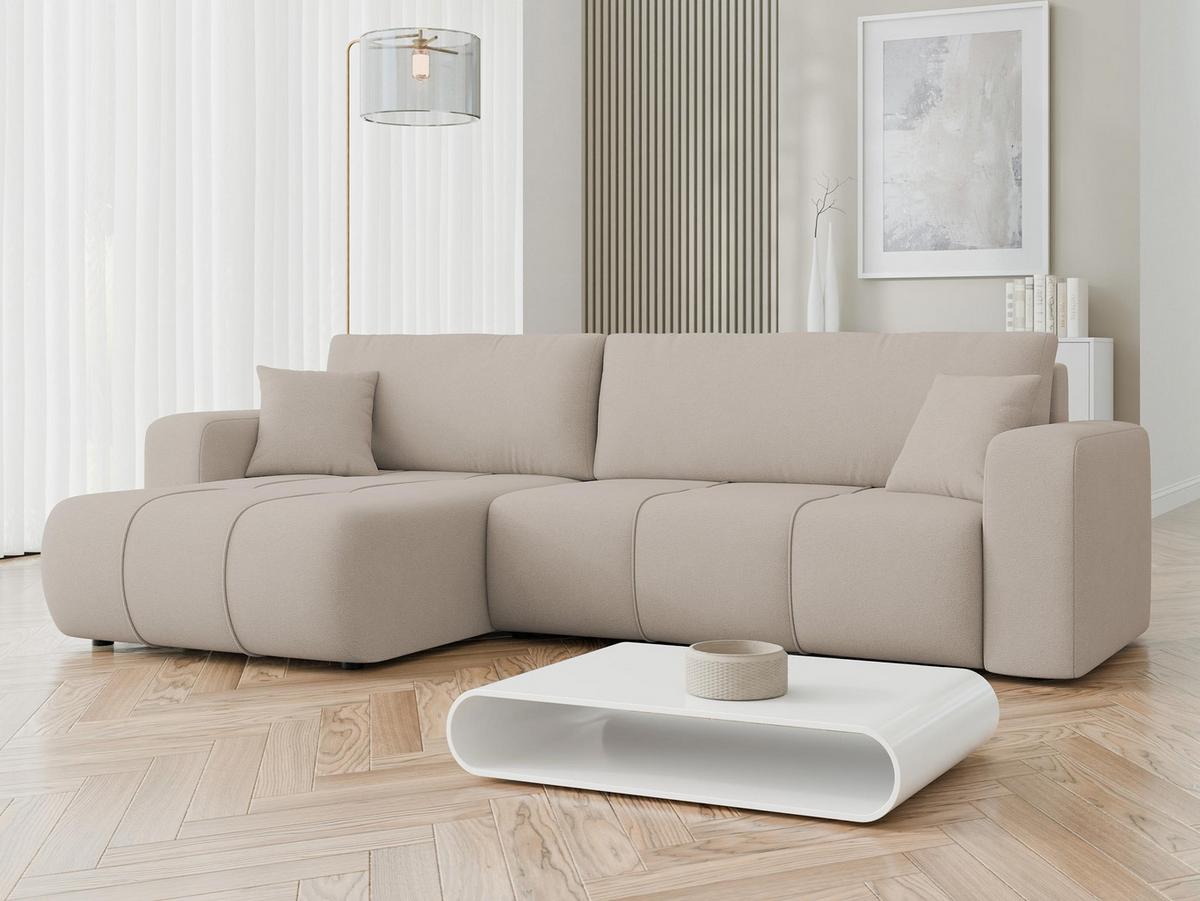 ECKSOFA Furyn Maxi - Beige/Schwarz, Holz/Kunststoff (274/145cm) - MIRJAN24
