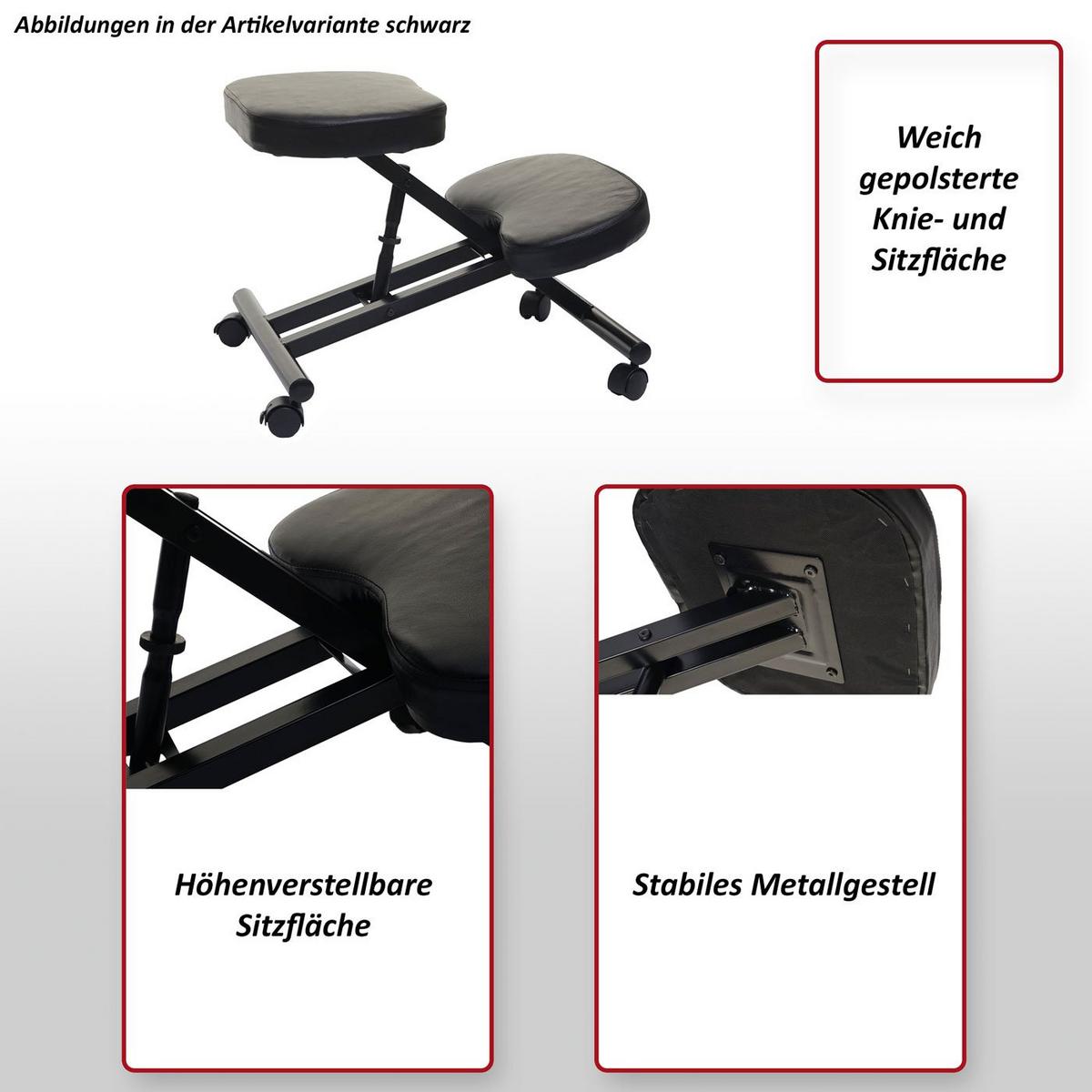 KNIESTUHL ROLLBAR Grau - Grau, Textil (50/67/67cm) - MCW