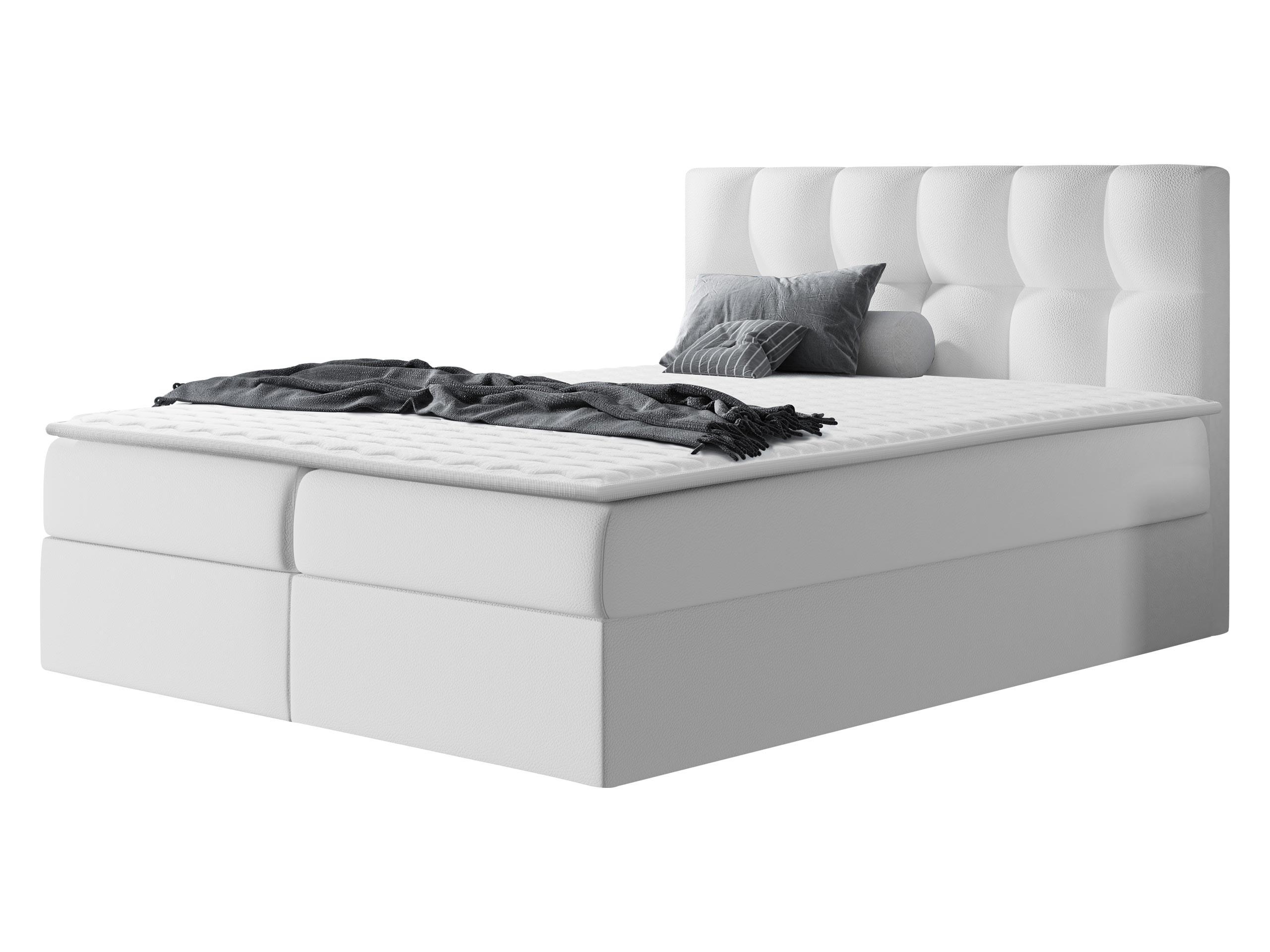 BOXBETT Rico - H3 - Weiß, Holz/Textil (160/200cm) - MIRJAN24