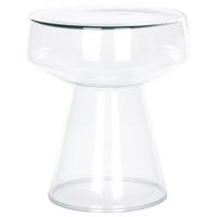 BEISTELLTISCH Glas transparent rund 37 cm Laguna - Transparent, Glas (37/37/43cm) - Beliani
