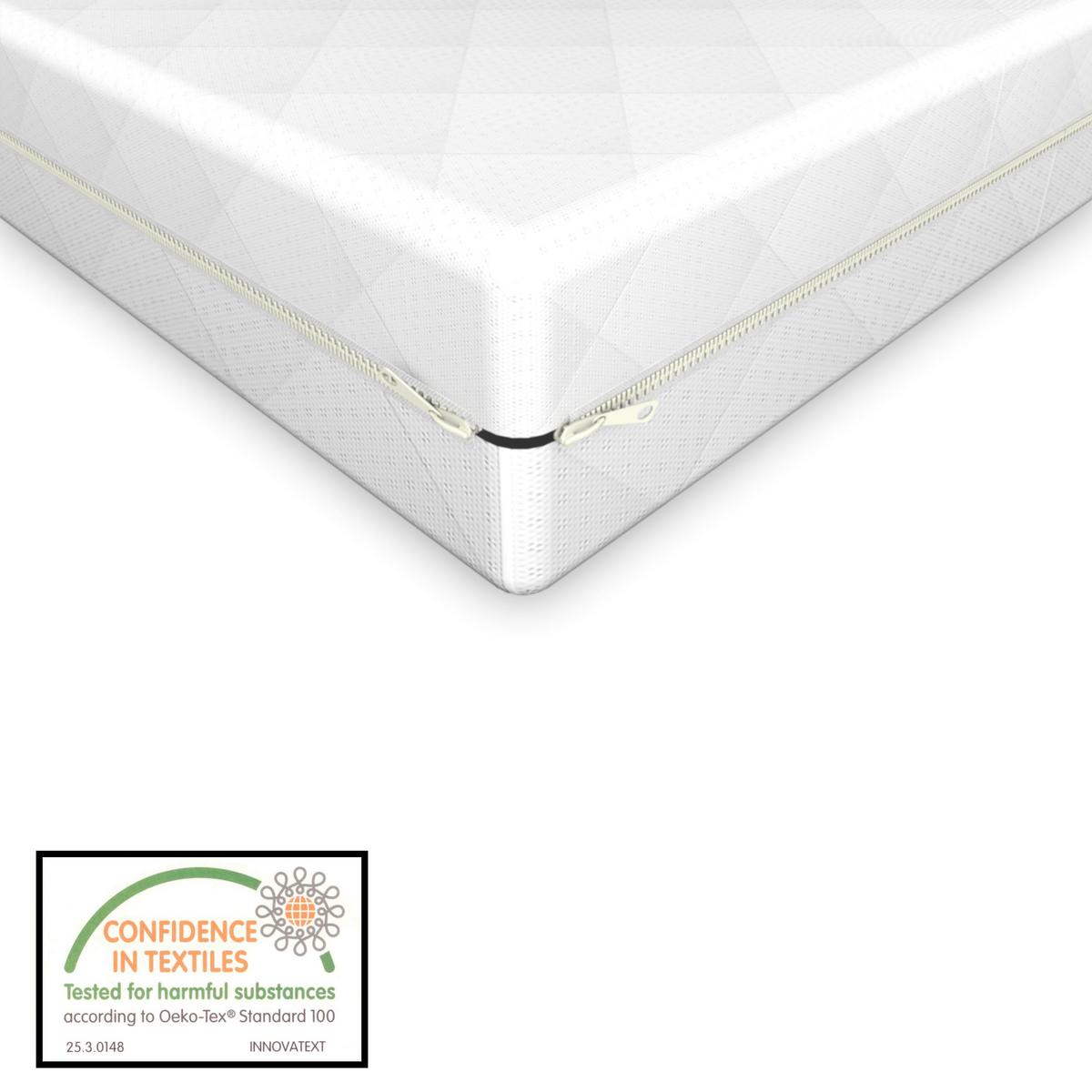 HAUSBETT Knätten mit Matratze - Naturfarben, Holz/Textil (70/140cm) - [en.casa]