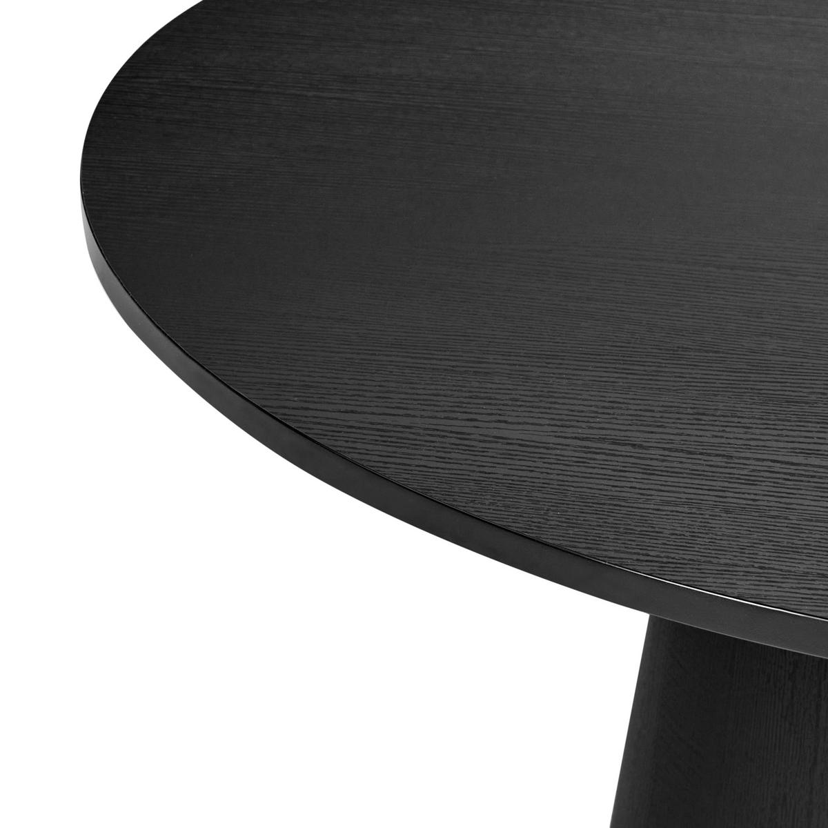 ESSTISCH Schwarz 120/120 cm Oyen - Schwarz, Holzwerkstoff (120/120/77cm) - Beliani