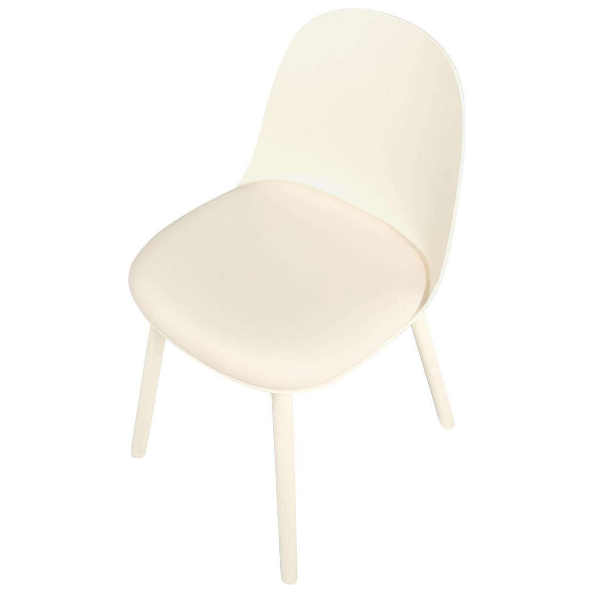 ESSZIMMERSTUHL 2er Set Kunstleder Hellbeige Ankeny - Beige, Kunststoff (46/80/48cm) - Beliani
