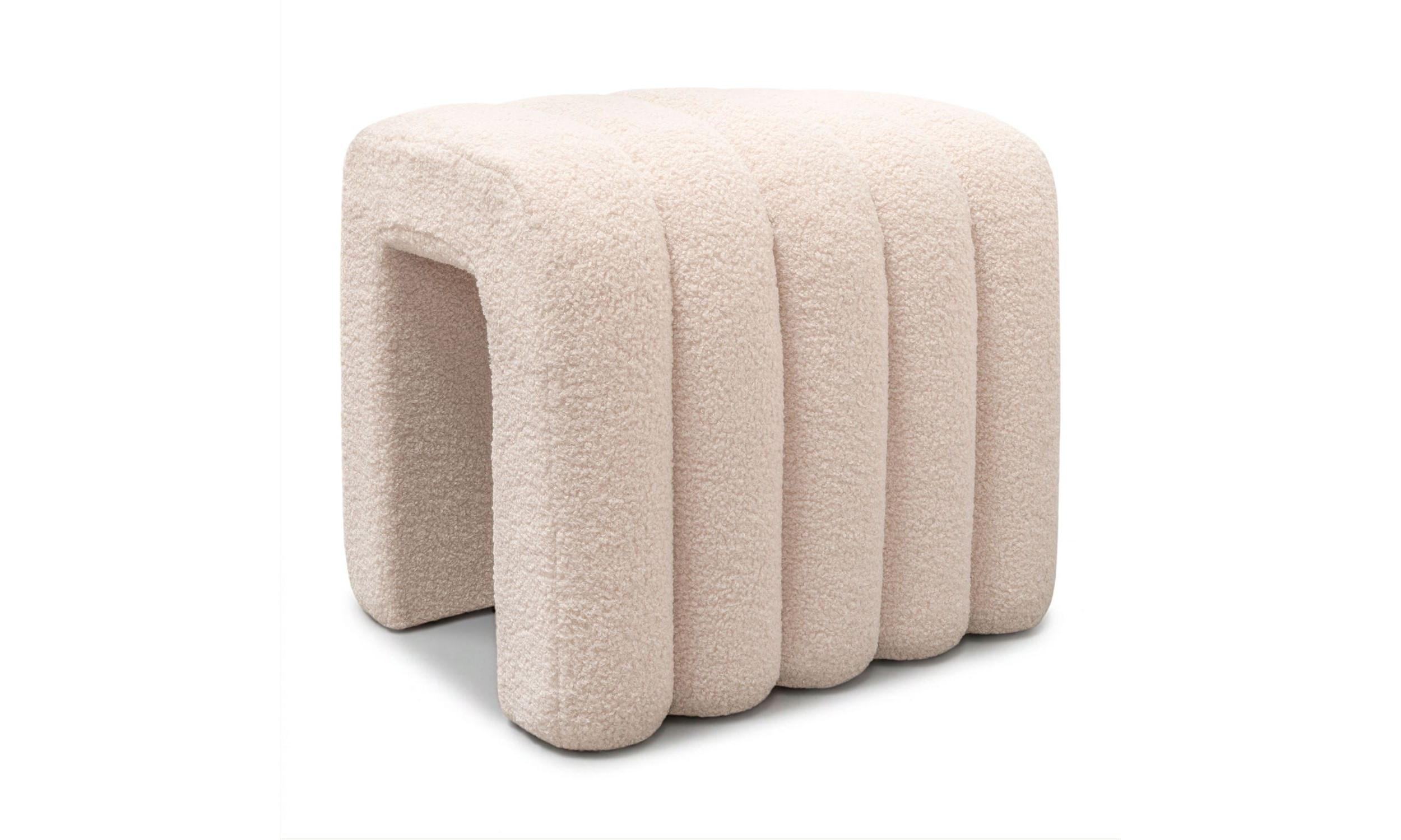 HOCKER RIBA 50/38/43 cm Beige - Beige, Textil (50/43/38cm) - Lookway