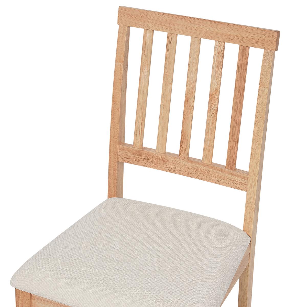 ESSZIMMERSTUHL 2er-Set Heller Holzfarbton Orono - Hellbraun/Beige, Holz (40/92/50cm) - Beliani