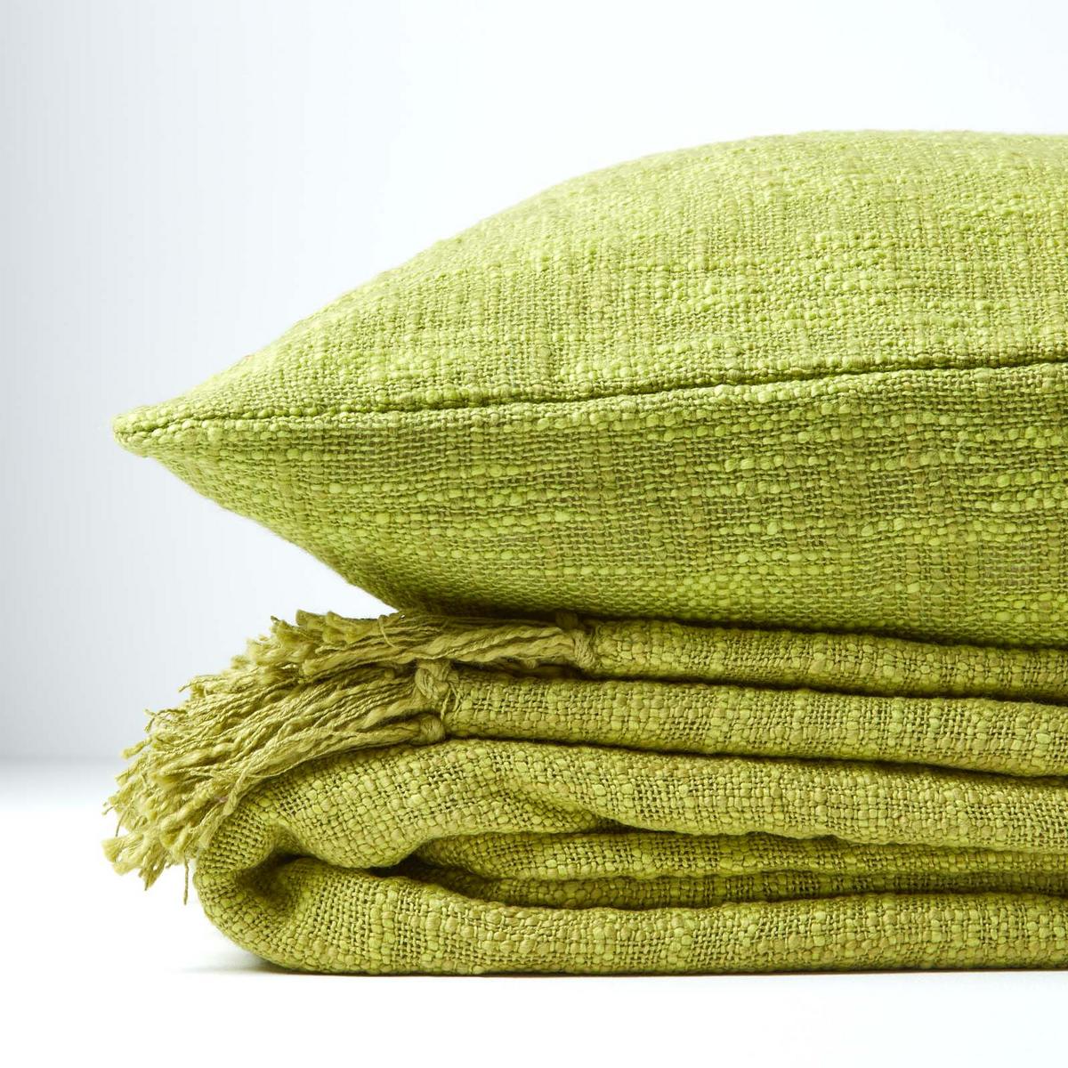 WOHNDECKE Nirvana Slub 255/360 cm, 100% Baumwolle - Grün, Textil (255/360cm) - Homescapes