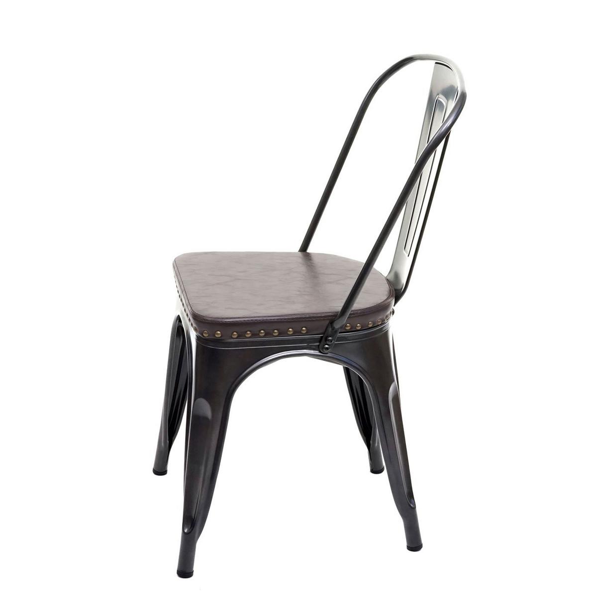 ESSZIMMERSTUHL H10E Braun 4er-Set - Braun, Metall (44/85/49cm) - MCW