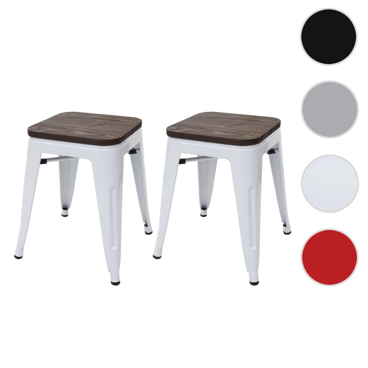 HOCKER HOLZ-SITZFLÄCHE Weiß - Weiß, Holz (39/45/39cm) - MCW