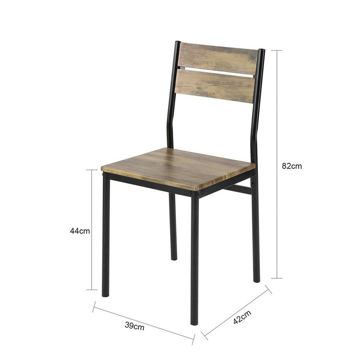 BARHOCKER 4ER SET Holzfarbe 39x42x82cm Industriell - Eichefarben, Holzwerkstoff (42/82/39cm) - SoBuy