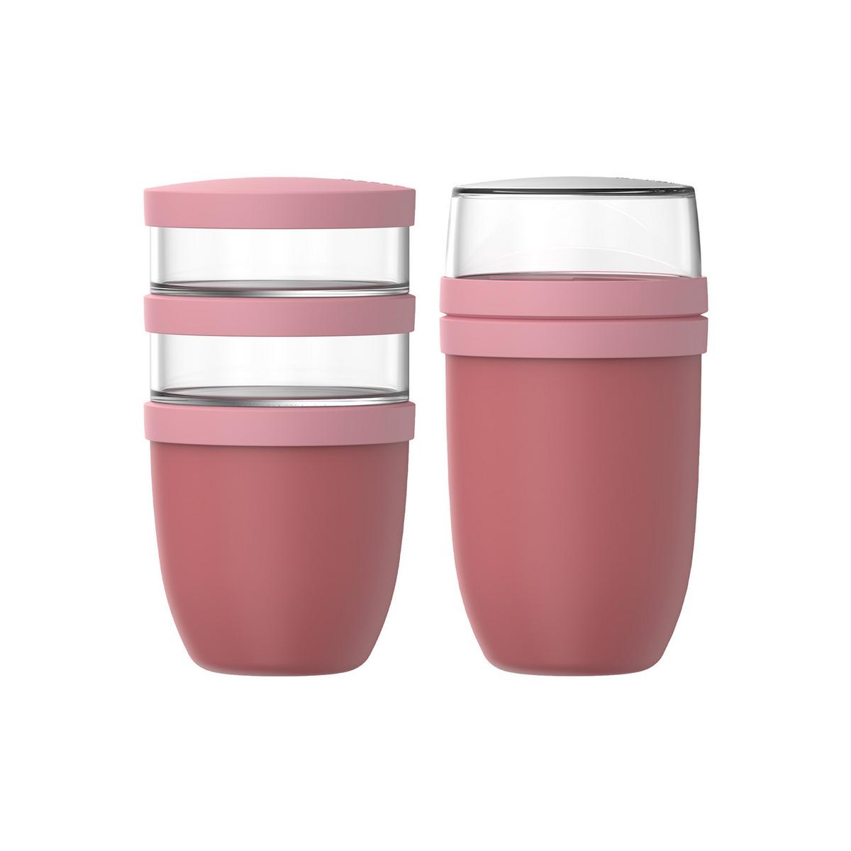 LUNCHPOT-SET XL Ellipse Vivid Mauve 900 ml + 1050 ml 2-tlg. - Altrosa, Kunststoff (10.7/20/10.7cm) - Mepal