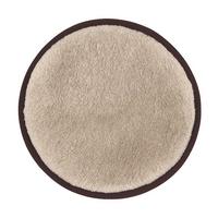 SITZKISSEN Merino Schurwolle Weiches Wollkissen Rund 40/40 cm - Braun, Fell (40/40cm) - Provellus