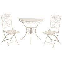 BISTRO-SET Beige Juina - Beige, Metall - Beliani