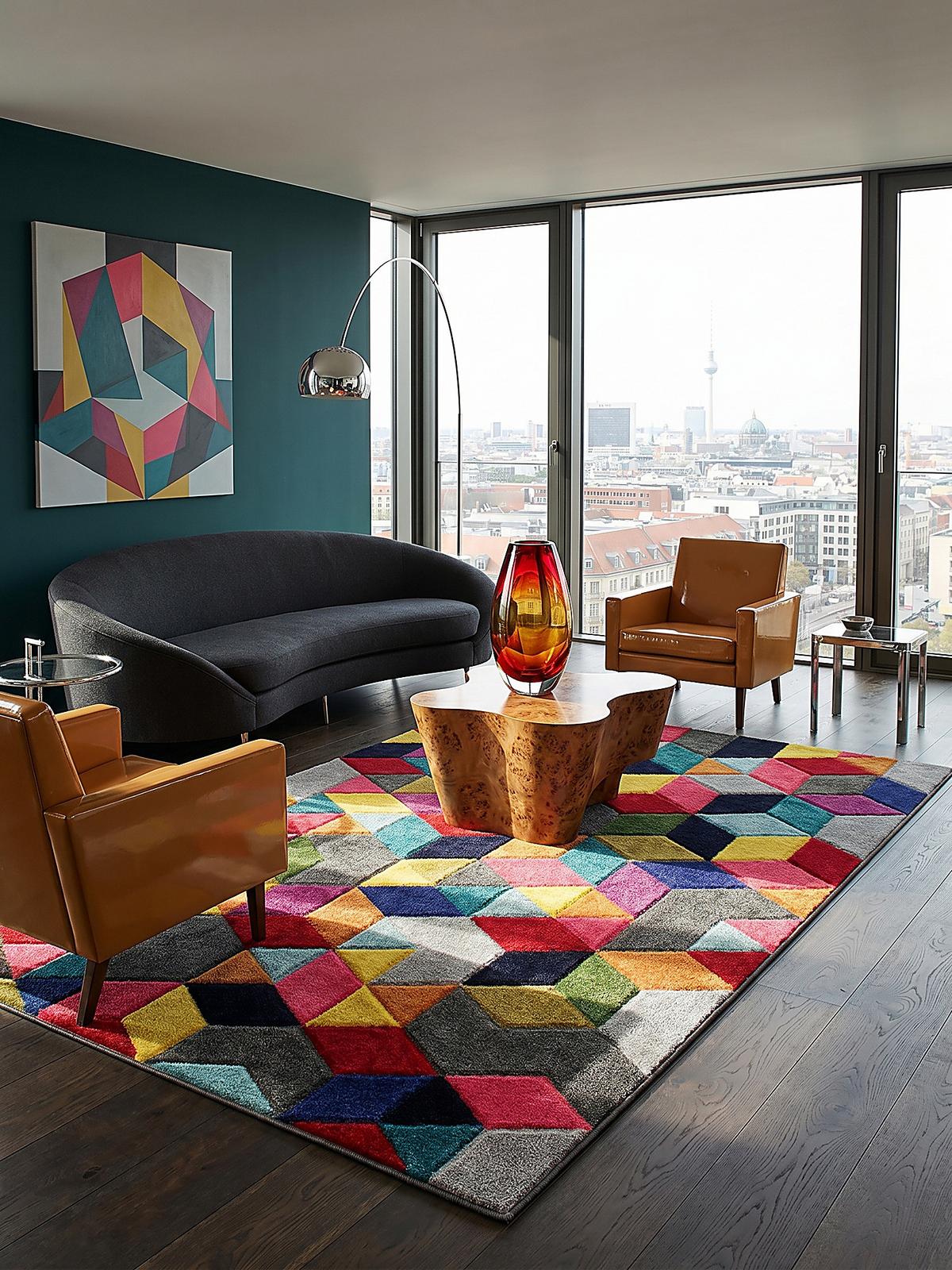 TEPPICH MEON, geometrisch, aus Polypropylen, Bunt, 200 x 290 cm - Multicolor, Textil (290/200cm) - KADIMA DESIGN
