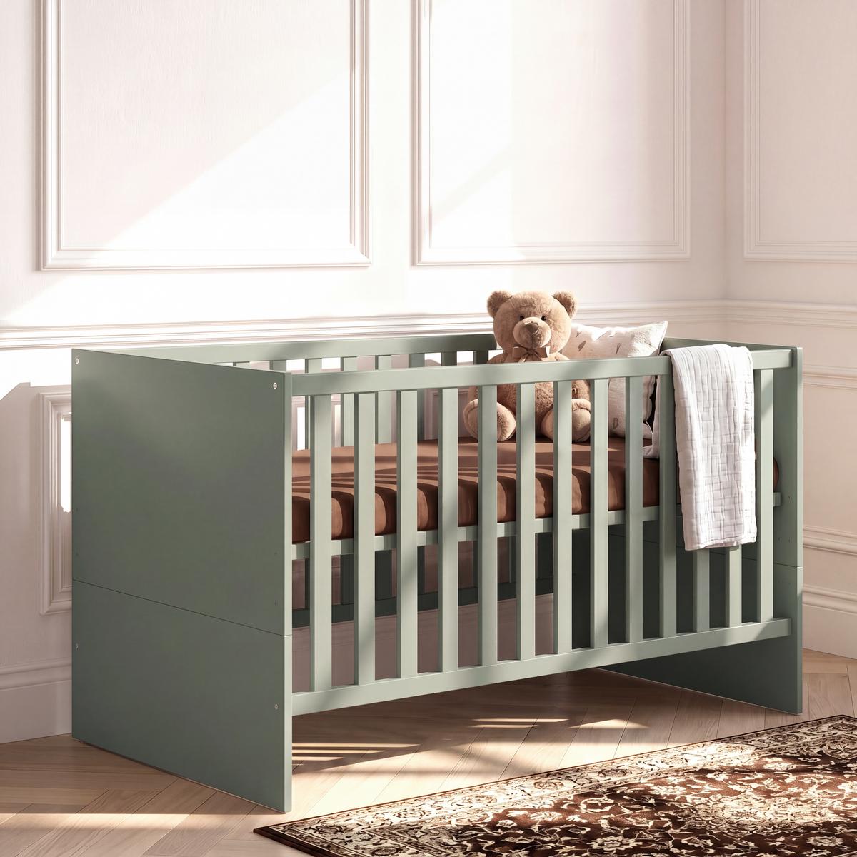 BABYBETT Essentials Premium Schilfgrün - Grün, Holz/Holzwerkstoff (70/140cm) - arthur berndt