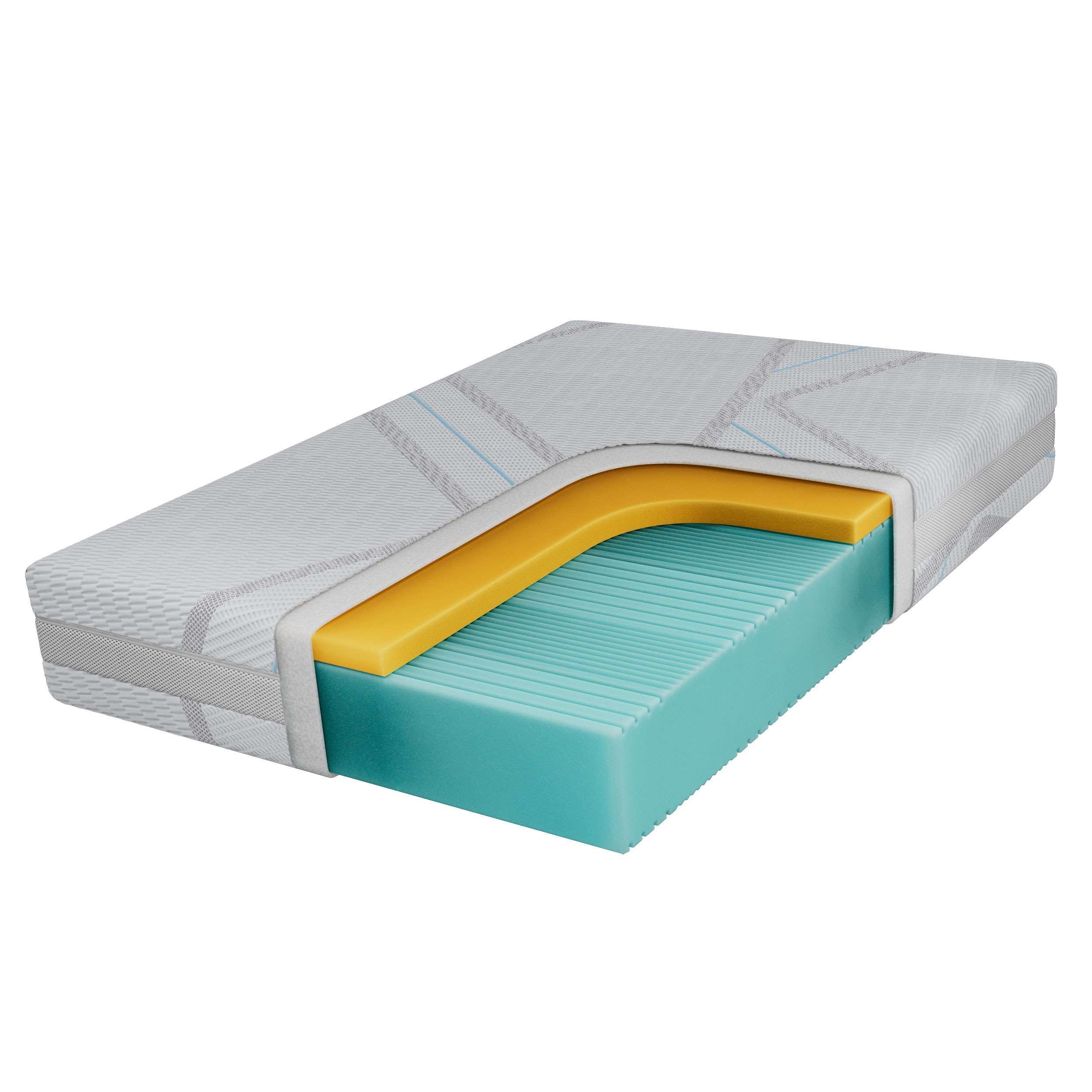 VISCOMATRATZE MIRO - 160/200 - H2 - Lux - Multicolor, Textil (160/200cm) - MKS