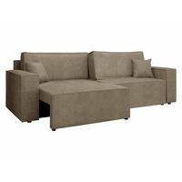 SCHLAFSOFA Karl mit L-Funktion - Hellbraun/Schwarz, Holz/Kunststoff (245/82/139cm) - MIRJAN24