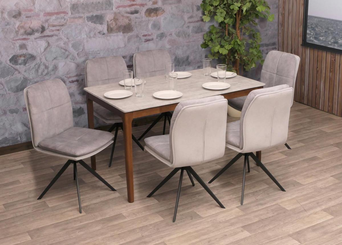 ESSZIMMERSTUHL Grau 2er-Set - Grau, Textil (47/90/56cm) - MCW