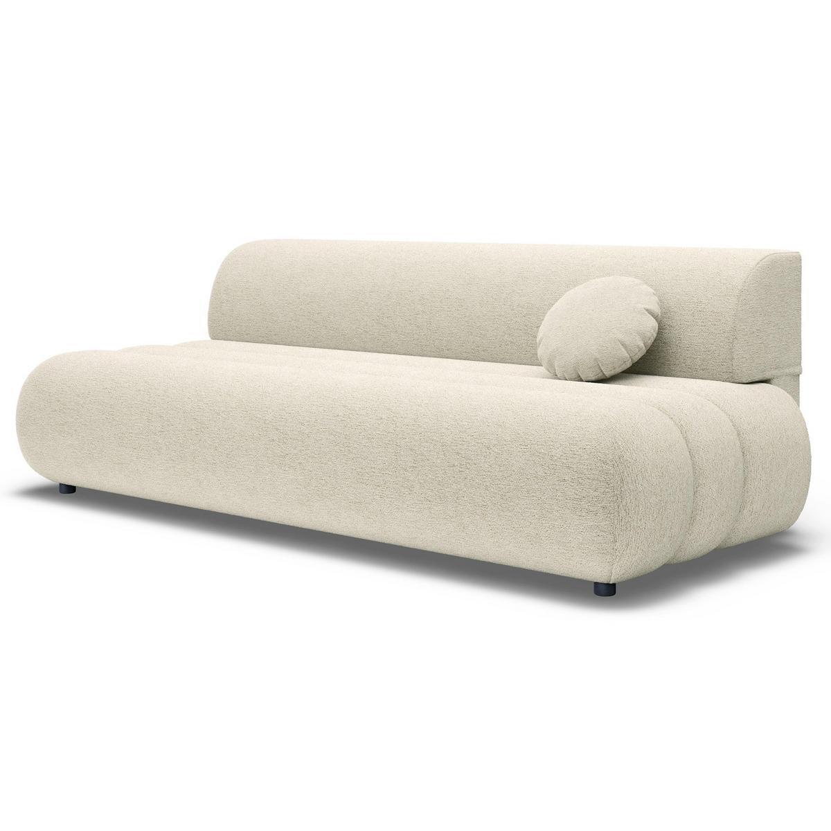 SCHLAFSOFA Arione 214 cm - Creme/Schwarz, Kunststoff/Textil (214/74/104cm) - Selsey