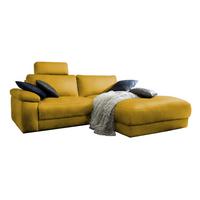 ECKSOFA MOTORISCHER RELAXFUNKTION LOLA Gold Webstoff Relaxfunktion - Goldfarben/Schwarz, Textil (233/178cm) - KAWOLA