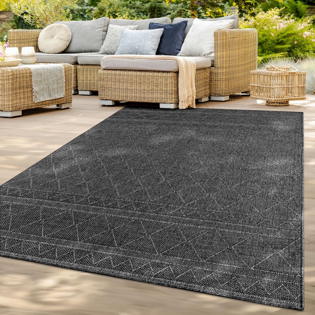 OUTDOORTEPPICH Schwarz 80 x 250 cm - Schwarz, Kunststoff (80/250cm) - TT Home
