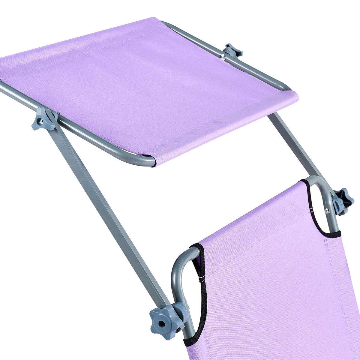 SONNENLIEGE Violett Foligno - Violett, Metall (58/80/201cm) - Beliani